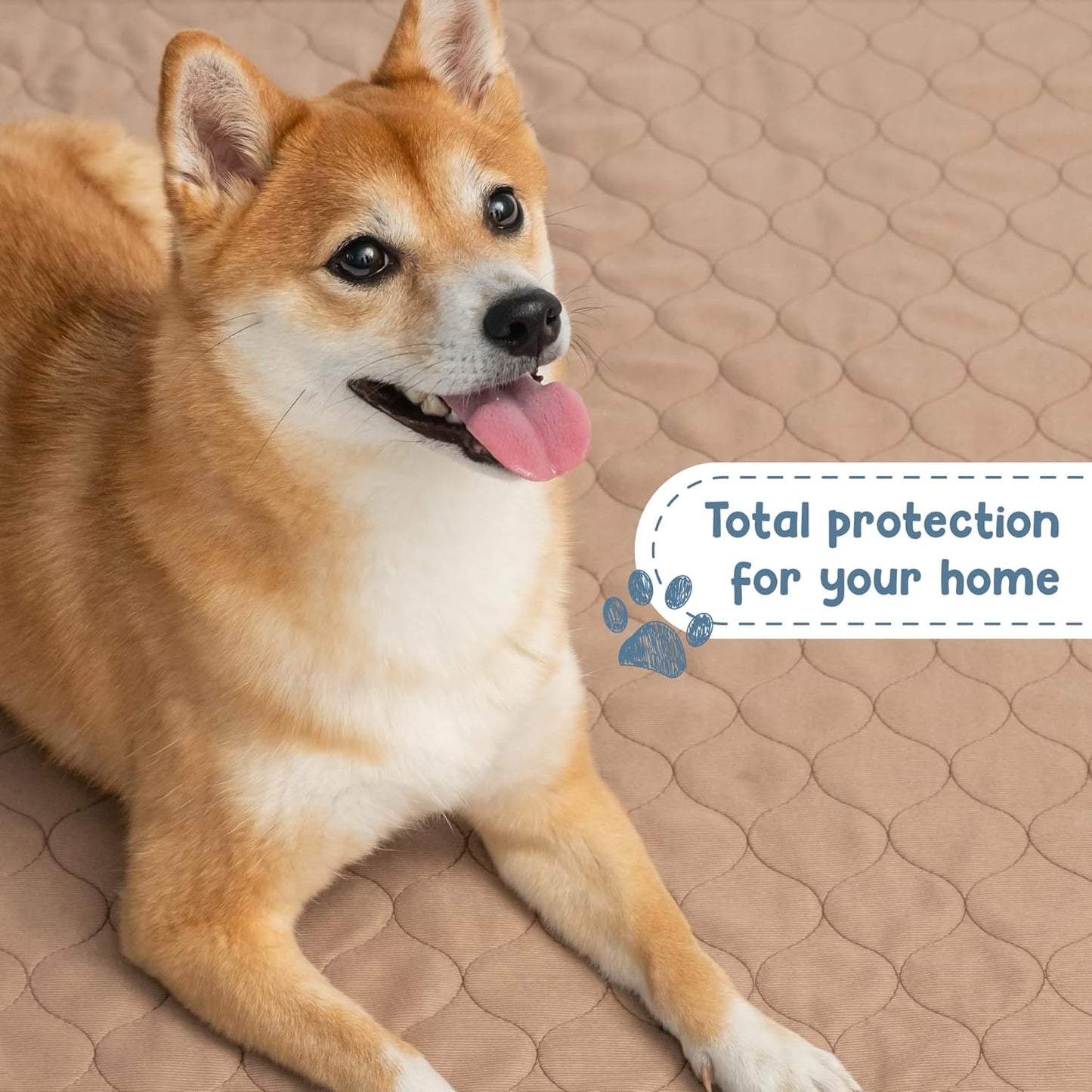 Premium 48-Inch Reusable Dog Pee Pad - Washable Waterproof Mat for Potty Training & Whelping