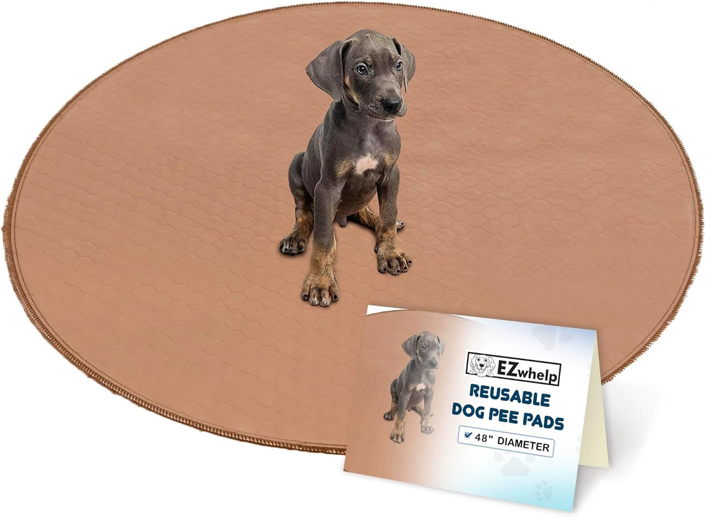 Premium 48-Inch Reusable Dog Pee Pad - Washable Waterproof Mat for Potty Training & Whelping