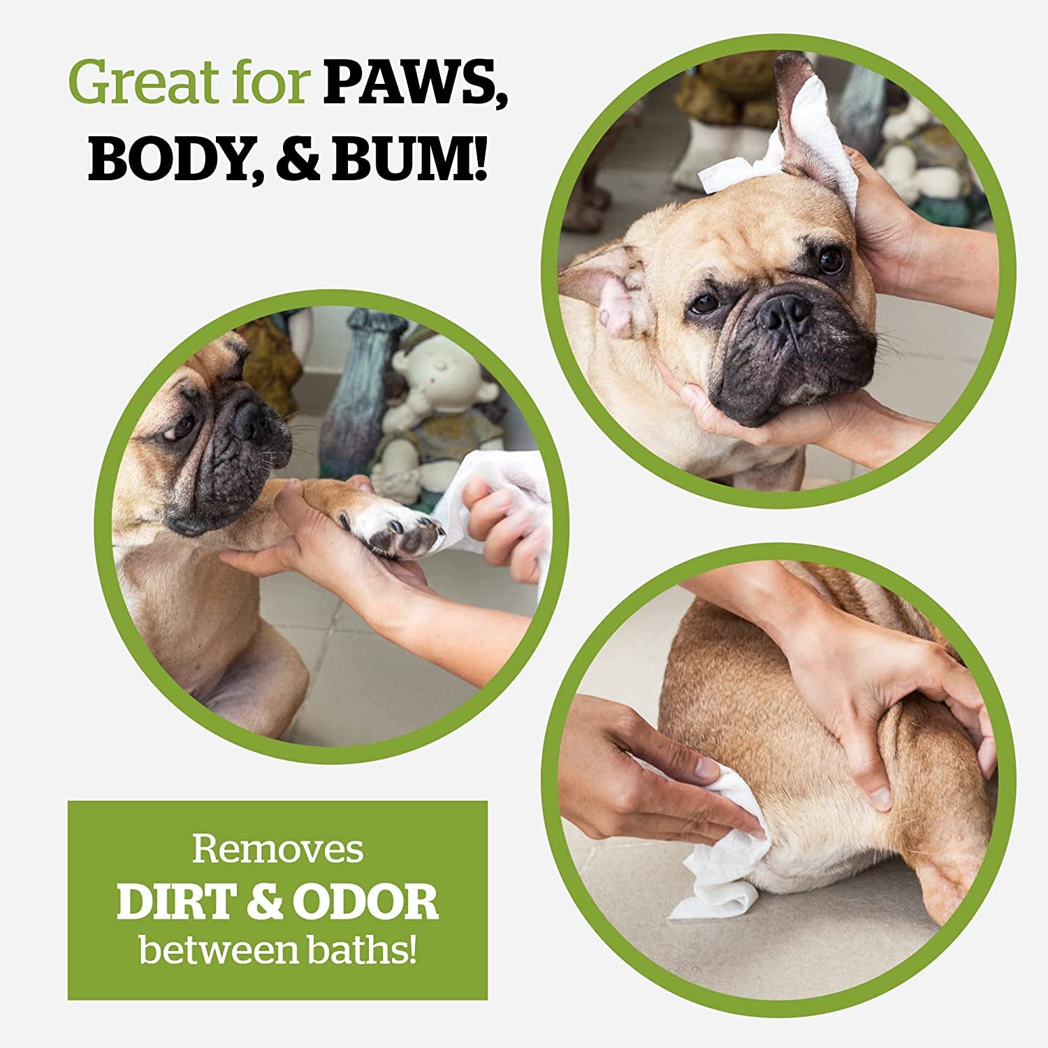 Pogi's Hypoallergenic Dog Grooming Wipes – 400 Count for Paws, Body & Butt – Gentle, Fragrance-Free Cleaning & Hydrating Solution