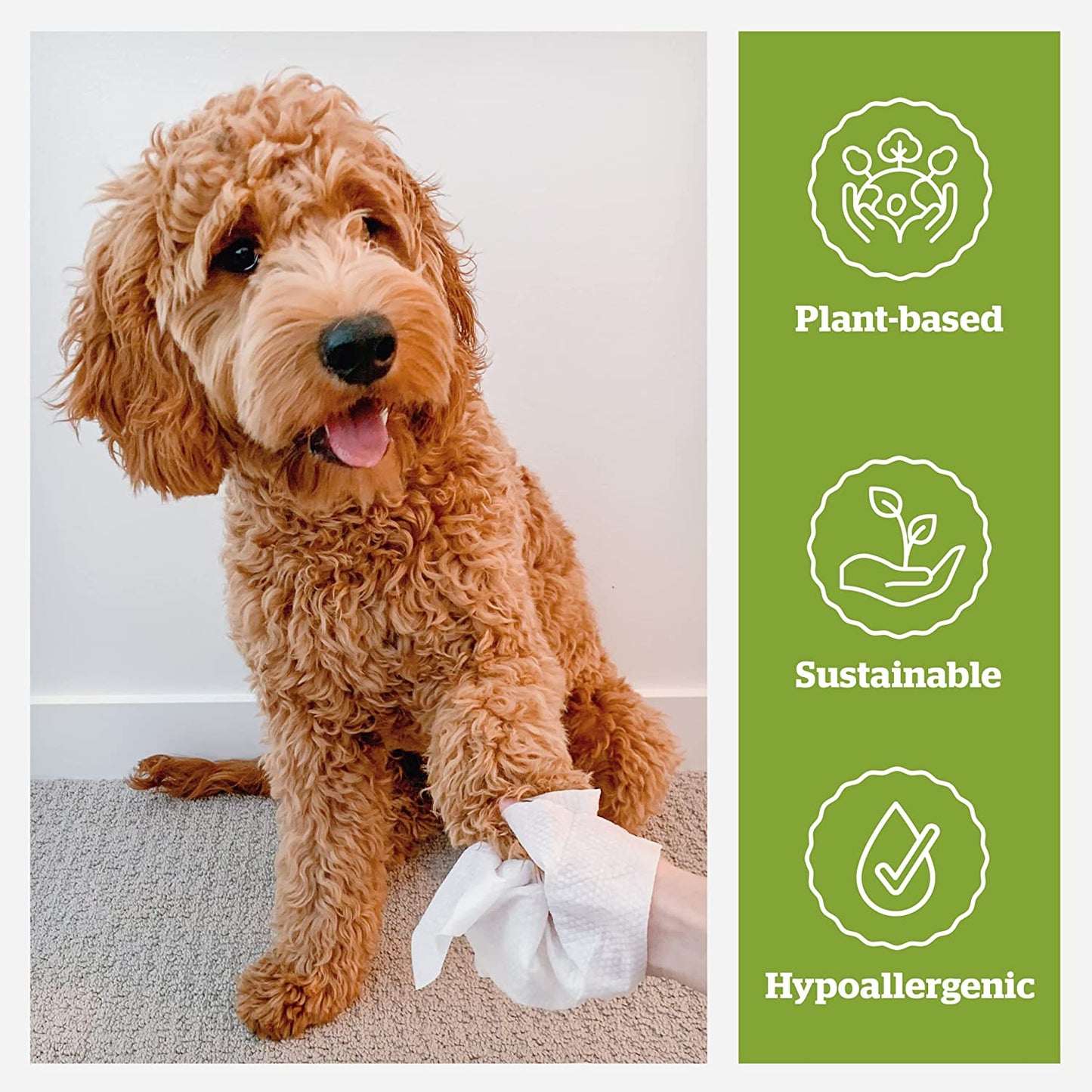 Pogi's Hypoallergenic Dog Grooming Wipes – 400 Count for Paws, Body & Butt – Gentle, Fragrance-Free Cleaning & Hydrating Solution