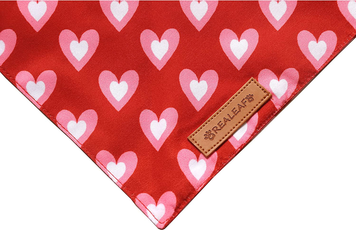 Charming Love Dog Bandanas - 2 Pack of Reversible Triangle Scarves for Valentine's Day and Mother's Day - Perfect for Medium and Large Dogs