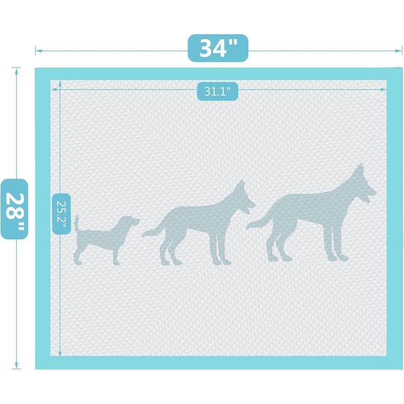Super Absorbent 24"X24" Large Dog Training & Puppy Pads - 40 Count Leak-Proof Solution