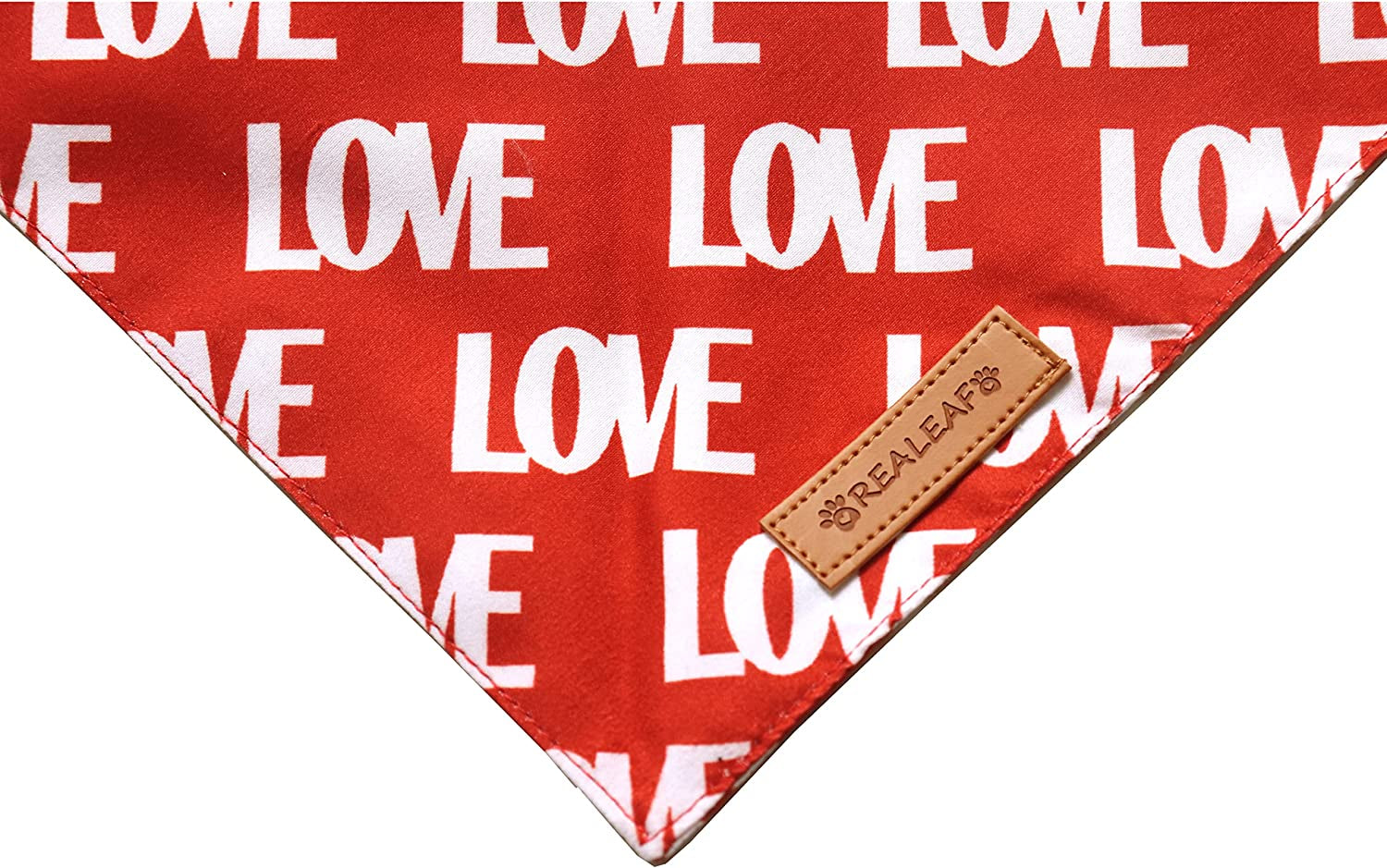 Charming Love Dog Bandanas - 2 Pack of Reversible Triangle Scarves for Valentine's Day and Mother's Day - Perfect for Medium and Large Dogs